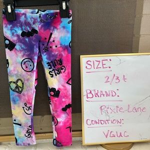 Pixie Lane 2/3 t spandex leggings. New
